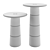 Elegant Marble and Glass Side Tables 3D model small image 3