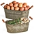 Elegant Egg Baskets: Chicken & Quail Eggs 3D model small image 1