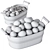 Elegant Egg Baskets: Chicken & Quail Eggs 3D model small image 7