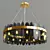 Elegant Pierre Chandelier: Metal & Glass 3D model small image 2