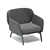 Modern Vray Armchair: Polys 4396 3D model small image 1