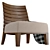 Modern Charm Lounge Chair 3D model small image 2