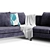 BoConcept Indivi Modern Convertible Sofa 3D model small image 3