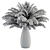 Fresh Fern Greenery | Glass Vase 3D model small image 3