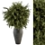 Concrete Oasis: Green Branch Bouquet 3D model small image 1