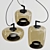 Brokis Double: LED Blown Glass Pendant 3D model small image 2