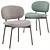 Luz Upholstered Chair: Modern Comfort in 3D 3D model small image 2
