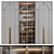 Art Deco Wardrobe with Glass Doors 3D model small image 1