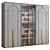 Art Deco Wardrobe with Glass Doors 3D model small image 3