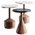 Elegant Pezzo Oak/Walnut Table 3D model small image 1