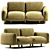 Luxury BEAN Velvet Sofa 3D model small image 1