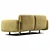 Luxury BEAN Velvet Sofa 3D model small image 2