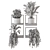 Indoor Metal Box Hanging Plants Set 3D model small image 7