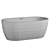 Luxury Jet Black Freestanding Tub 3D model small image 2