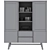 Brooklyn Cabinet: Stylish Storage with a Touch of Rustic Charm 3D model small image 7