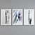 Modern Abstract Frame Set - Set of 3 Frames 3D model small image 5