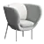 Sleek ARMADA Armchair: 2017 Design 3D model small image 1