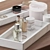 Haircare Decorative Set: Table, Tray, Candles, Earrings & Cosmetics 3D model small image 5