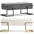 Modern Elegance: Malfa Bench by Cazarina 3D model small image 3