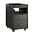 Black Mobile Cabinet with Drawers | Ikea Uppspel 3D model small image 1