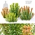 Smoke Bush: Set of 4 Elegant Cotinus Bushes 3D model small image 1