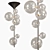 Elegant IONA LINE Chandelier 3D model small image 1