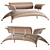 Stylish Safari Sofa 3D model small image 1