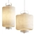 Elegant Kimono Pendant Light 3D model small image 1