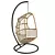 Relax in Style with the Chill Rattan Hanging Chair 3D model small image 1