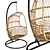 Relax in Style with the Chill Rattan Hanging Chair 3D model small image 7