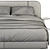 Gray Softbay Bed: Stylish and Comfortable 3D model small image 4