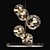 Modern Brass and Black IONA Ring Lamp 3D model small image 3