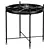 Sleek Cupid Marble Black Coffee Table 3D model small image 1