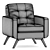 Elegant Fiord Armchair: Gala Collection 3D model small image 2