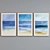 Modern Watercolor Landscape Picture Frame Set 3D model small image 2