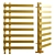 Luxurious Arezzo Brass Heated Towel Rail 3D model small image 1