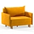 Versatile Armchair-Bed: Comfort & Elegance 3D model small image 1
