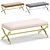 Elegant Lorren Bench: 3 Color Options 3D model small image 1