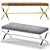 Elegant Lorren Bench: 3 Color Options 3D model small image 2