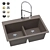 Schock CREST N200: Stunningly Spacious Sink 3D model small image 1