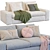 Modern Comfort: Kivik Sofa by IKEA 3D model small image 4