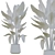 Lush Green Indoor Plant Set 3D model small image 7