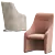 Elegant NAGI Upholstered Armchair - Viccarbe 3D model small image 3