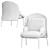 Contemporary MESH Fabric Armchair 3D model small image 5