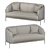 Luxury Oxford Sofa: Fabric & Leather, Multiple Formats 3D model small image 4