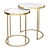 Elegant Marble & Brass Nesting Tables 3D model small image 1