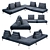 Luxurious Pilatto Sofa Set 3D model small image 1