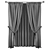 Polyester Curtain Panels 3D model small image 2