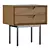 Beige Noyeto Bedside Table with Drawers 3D model small image 1
