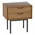 Beige Noyeto Bedside Table with Drawers 3D model small image 2